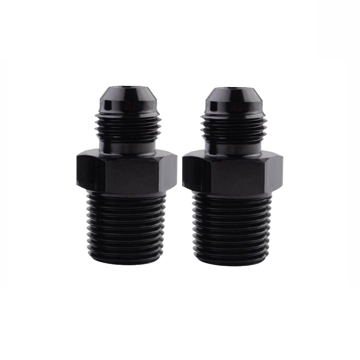 Male Flare Reducer ABSOPRO Fitting - AN6 To 1/8 NPT Fuel Line Adapter In Black Aluminum Aluminum Fuel Fitting - Foto 9
