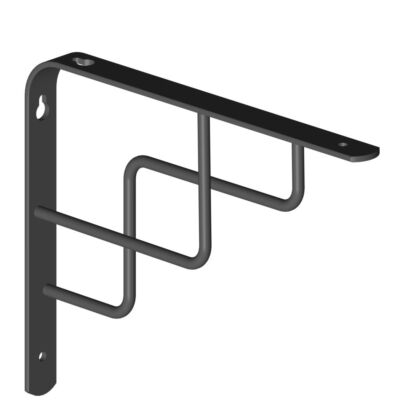 10922-00002= Dekokonsole Roxy 180x230 mm schwarz Element System Winkel Konsole