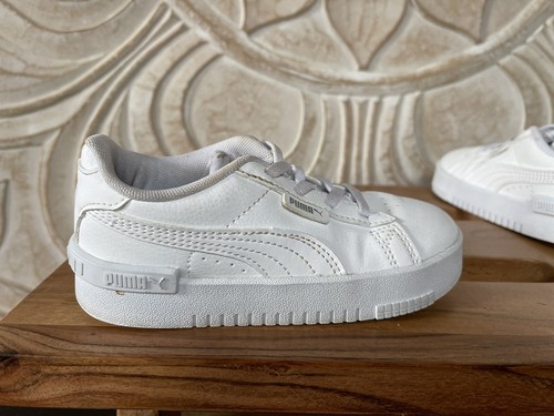 Scarpe da ginnastica bianche Puma Jada giovani USA taglia 10C casual in pelle 381992-01 - Foto 5 di 13