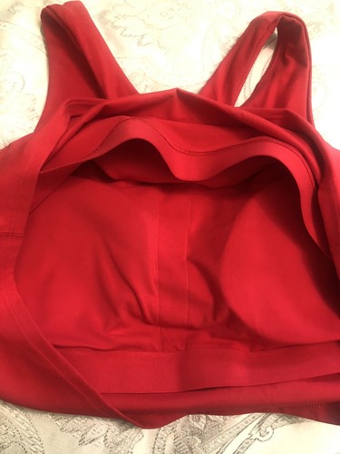 NWT! ATHLETA Conscious Crop Sports Bra D-DD+ Top Stretch Red - Sz 2X - RV $59.00 - Picture 10 of 12
