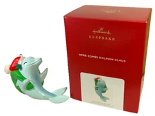 Hallmark 2021 Here Comes DOLPHIN Claus Musical Keepsake Xmas Ornament NIB