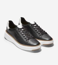 Cole Haan Men  s GrandPro Topspin Black Leather Sneakers C34225 Brand New