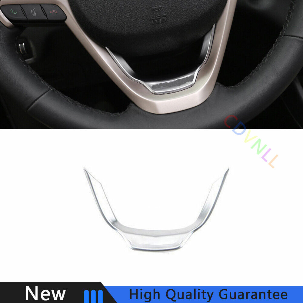Fit For Jeep Cherokee 2014-2020 Matte Silver Car Steering Wheel Panel Cover Trim
