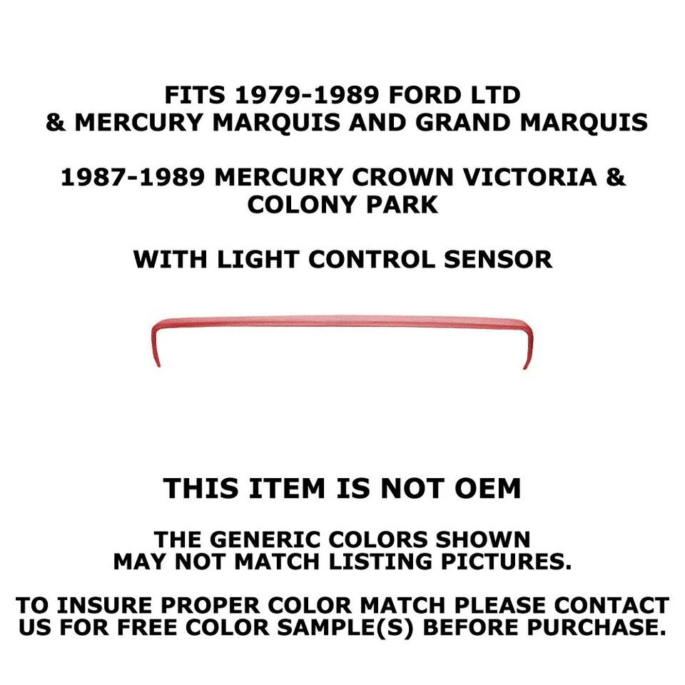 Coverlay 12-305-MR for LTD Crown Victoria Maroon Dash Board Cover - Image 2 of 4