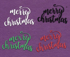 MERRY CHRISTMAS 19 die cuts scrapbook cards