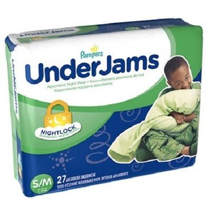 Pampers underjams nightlock size s/m absorbent underwear - 27 ct (037000173915)