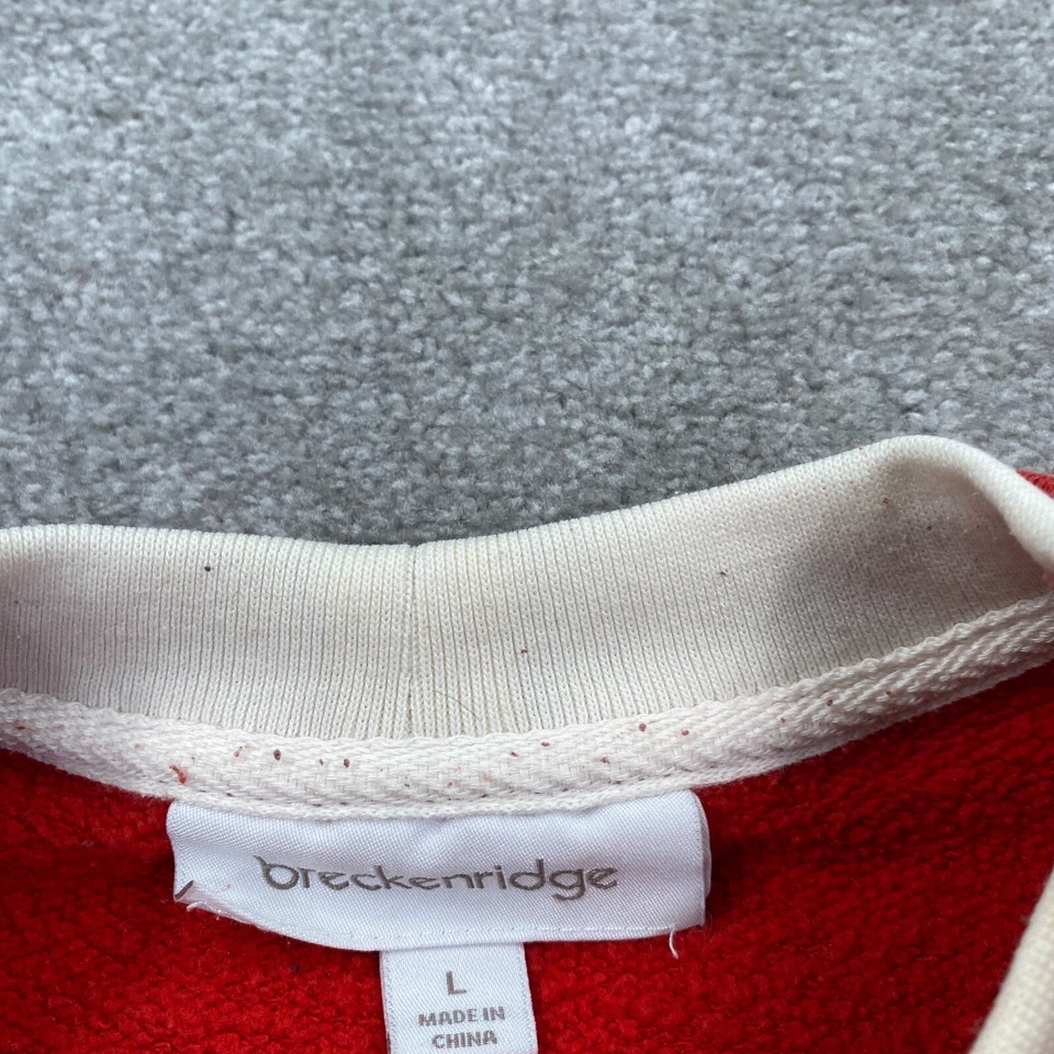 Винтажный Breckenridge женщин вышитые белки Crewneck толстовка размер L красный - Изображение 4 из 4