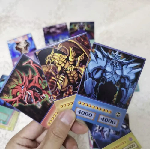 Tarjetas estilo anime YUGİOH 100 piezas Blue Eyes Dark Magician Exodia Obelisco RA Slifer - Imagen 5 de 8