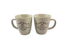 2011 GODIVA CHOCOLATIER California Pantry Chocolate Coffee Tea Cup Mug SET OF 2