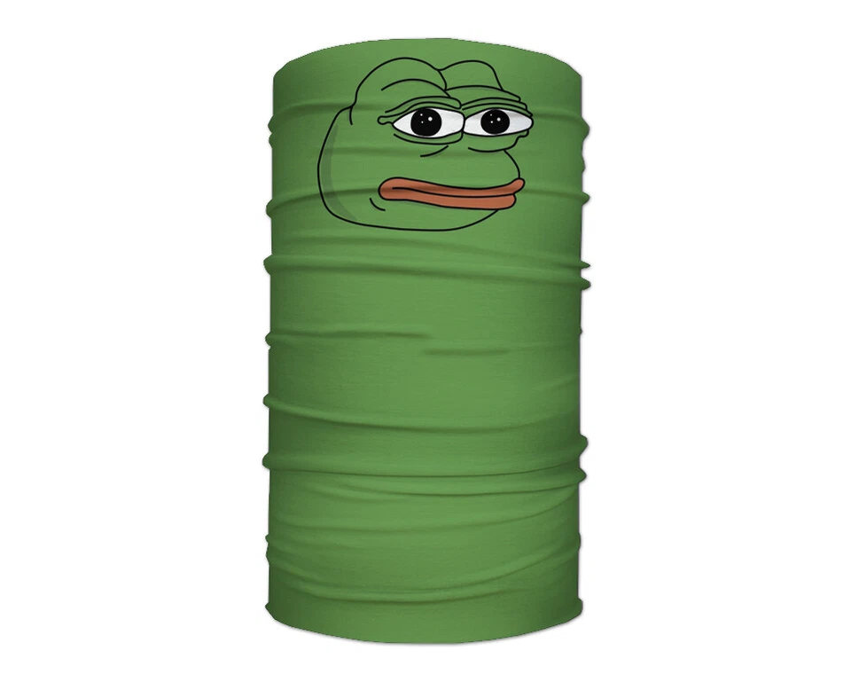 Washable Fabric Face Cover Neck Gaiter Pepe the Frog Meme Design EU Made - Image 2 of 4