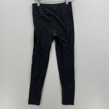 Athleta Girl Black Leggings Size XL 14 Athletic Mid Rise Mesh Inserts