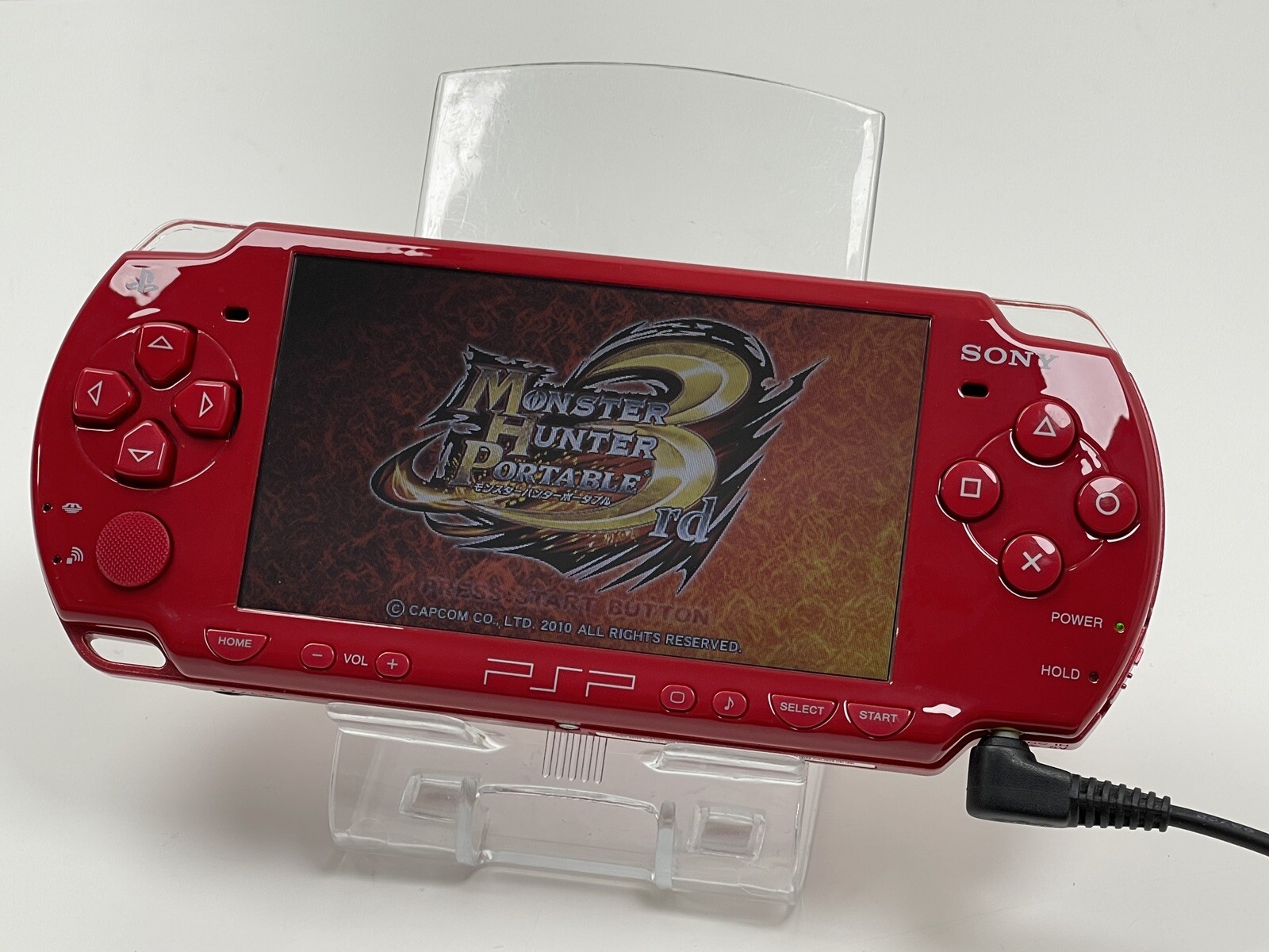 PSP 2000 Deep Red Console tested FW6.60 No Battery from Japan plz