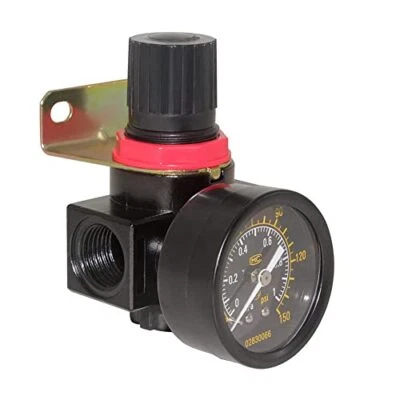 BEDUAN BR3000 3/8"NPT Air Compressor Regulator ComboManual Drain with BracketPsi Gauge