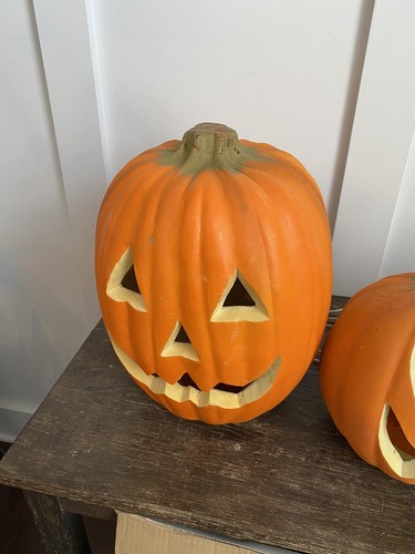 Gemmy Industries Pumpkin Imposter 3 Pack Lighted Jack o Lanterns W/ Box NICE - Picture 5 of 13