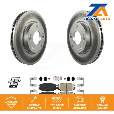 Front Coated Disc Brake Rotors Ceramic Pad Kit For 2006-2010 Hyundai Sonata 2.4L