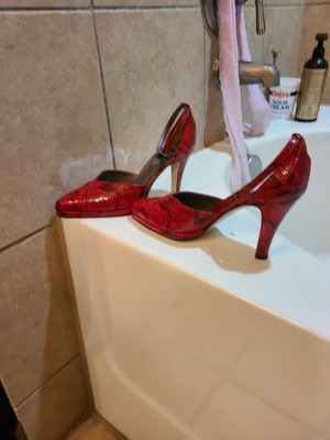 nine west red high heels