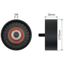 NTY Spannrolle Keilrippenriemen passend für BMW 7er E38 750i iL 8er E31 850 Ci
