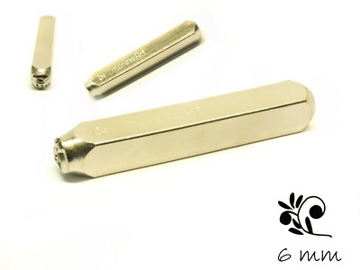 Zweig Blüte Metall Stempel Schlagstempel von Impressart, Schriftgröße: 6 mm