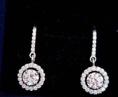 Moissanite Gemstone Earring 925 Sterling Silver Earring Drop