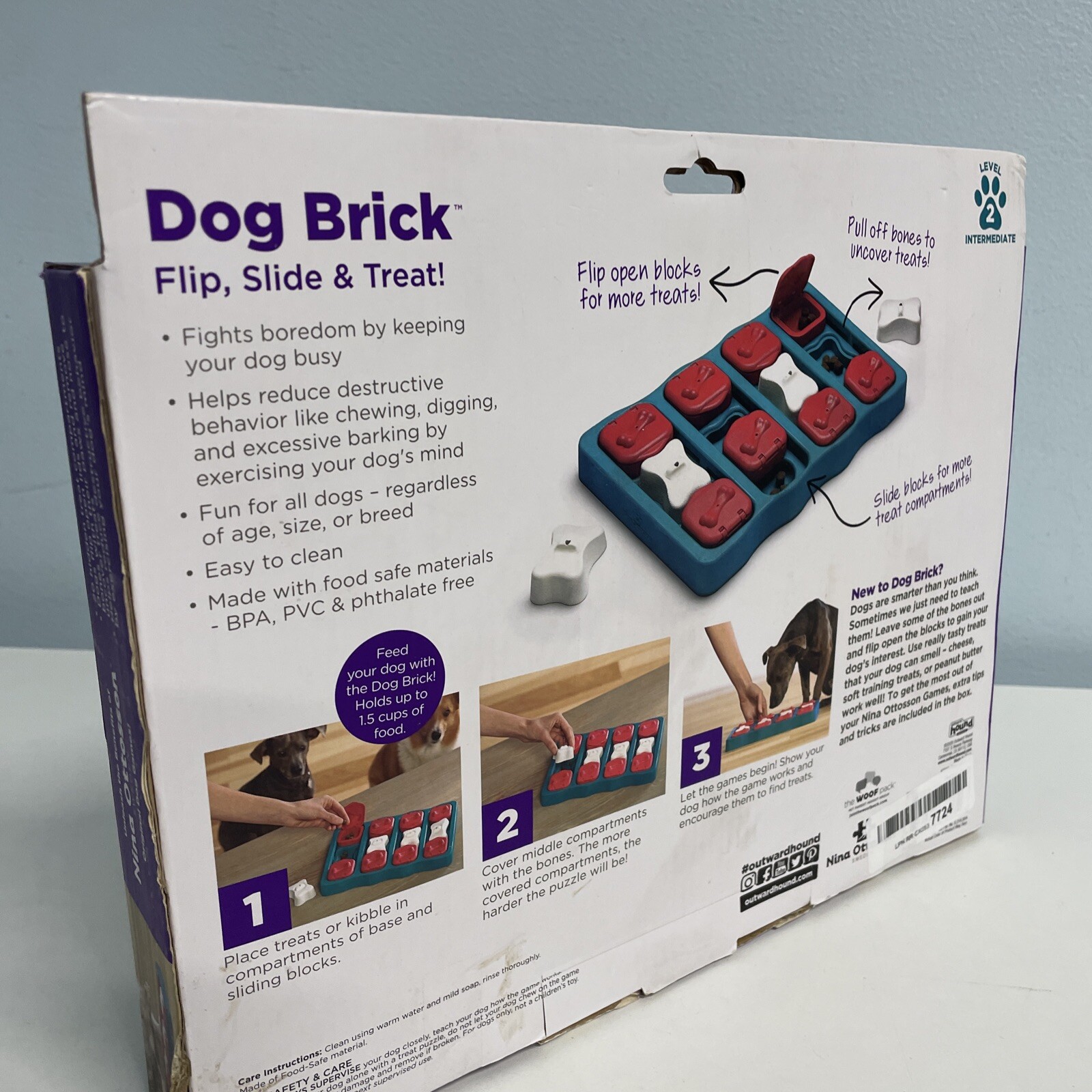 Outward Hound Nina Ottosson Dog Treat Puzzle Intermediate CHEW MARKS/ Return 