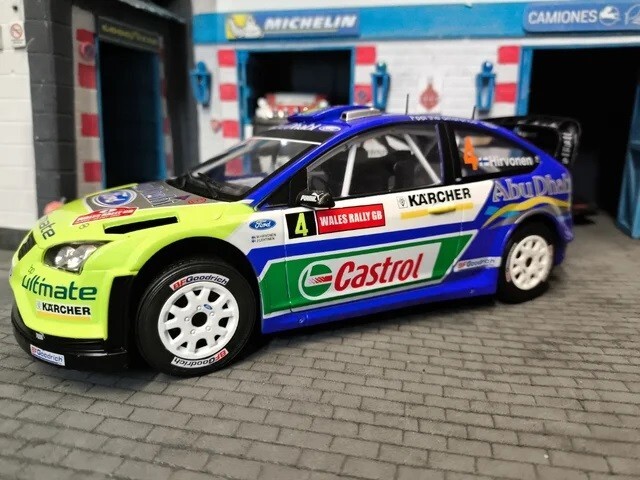 FORD FOCUS WRC, RALLY WALLES GB 2007, HIRVONEN 1:18 ALTAYA IXO