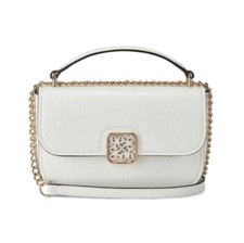 NINE WEST Tao faux-leather women's top handle crossbody bag - WHITE~
