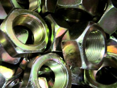 50 7/8-14 Finished Hex Nuts Grade 8 Yellow Zinc