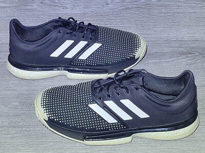 Solecourt Tennis Adidas Solecourt Boost Clay Blue Men's Shoe Adidas  SoleCourt Boost Mens Tennis Shoes Athletic Sneakers Navy