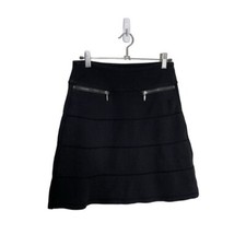 Athleta Black Tiered Double Zipper Strata A Line Skirt XXS