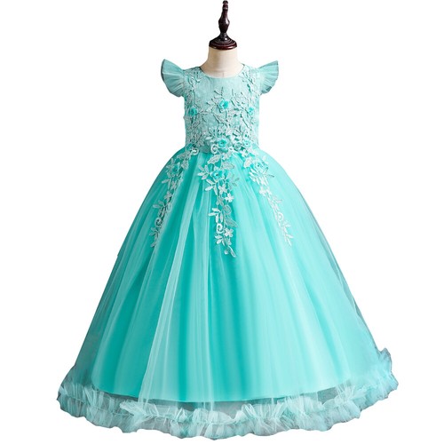 Flower Girls Dress Wedding Bridesmaid Princess Party Pageant Gown Kids Dresses - Picture 21 of 41