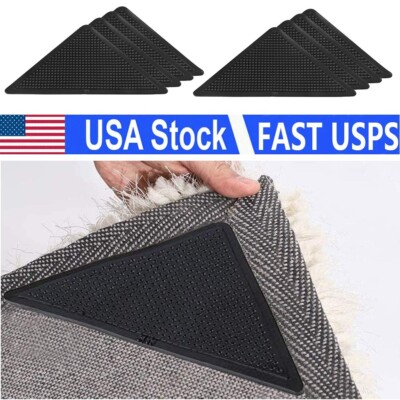 8Pcs Carpet Stickers Anti Slip Rug Holder Reusable Washable Rug Stickers Hot USA