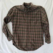 Vintage 1990s Structure Plaid Flannel Button Up Shirt - Medium 