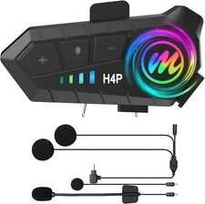 Moman H4 Plus Wireless Helmet Headset Intercom Noise Cancellation Microphone 