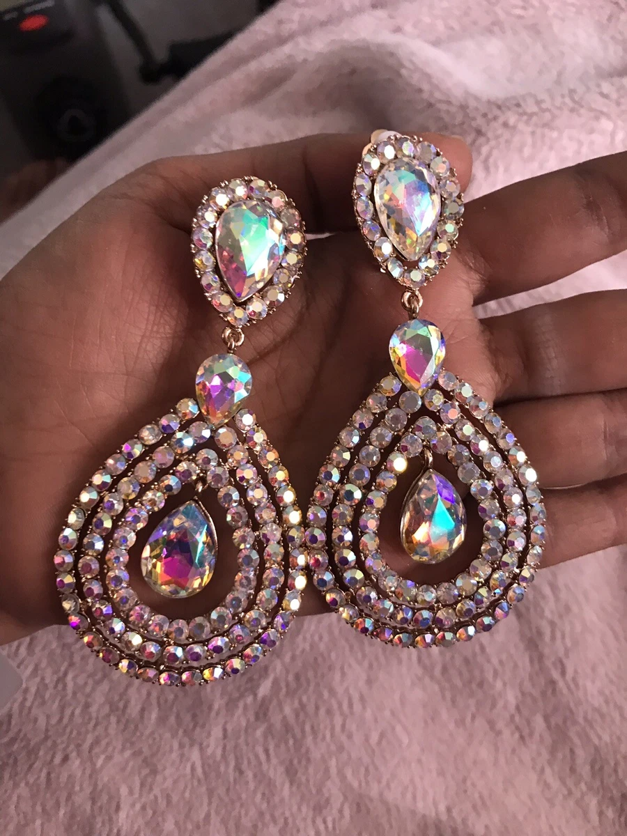Ab 2024 crystal earrings