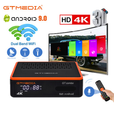4K UHD Android Smart TV Box DVB-T/T2 Kabel Satelliten Receiver WIFI Mediaplayer