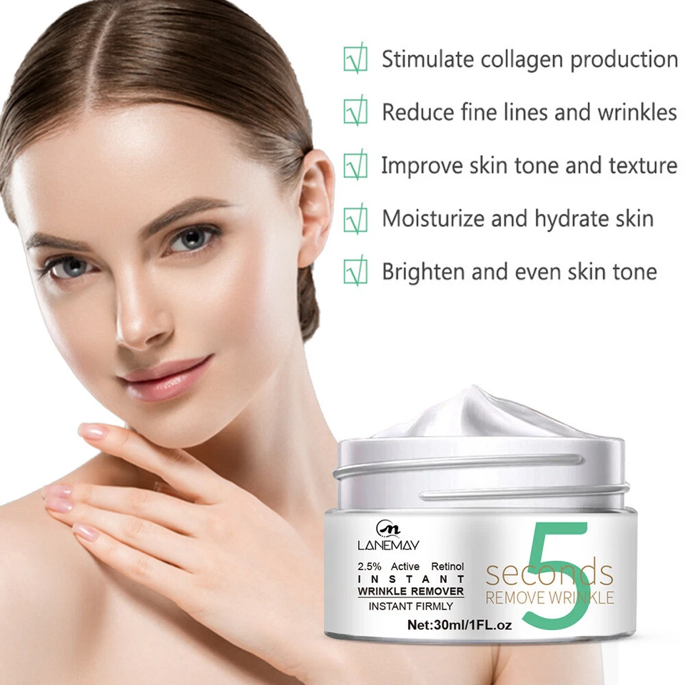 5 Seconds Wrinkle Remover Instant Anti-Age Tightening Face Retinol Cream Firming - image 3 of 4
