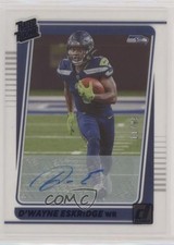 2021 Panini Clearly Donruss Rated Rookie Blue 11/99 D'Wayne Eskridge Auto 0c2