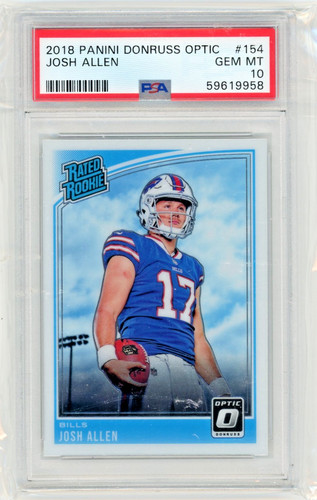 2018 Panini Donruss Optic Rated Rookie Josh Allen #154 Bills PSA 10 NFL