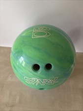 Vintage SPARK Brunswick Bowling Ball 8 pounds 10 oz - Green Blue White Swirl
