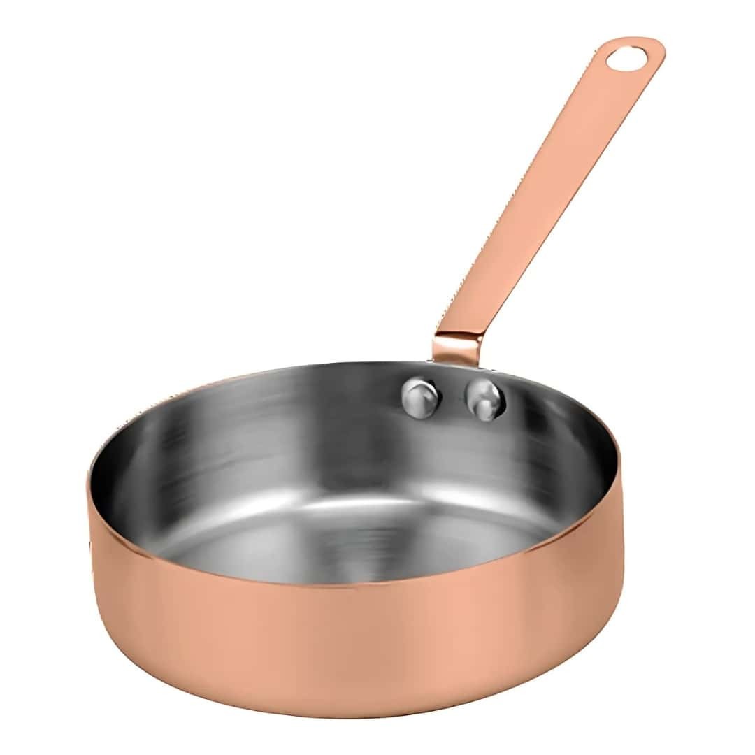 Round Copper Serving Pan Ø 7 Cm Medri - Restaurant - Small Pan