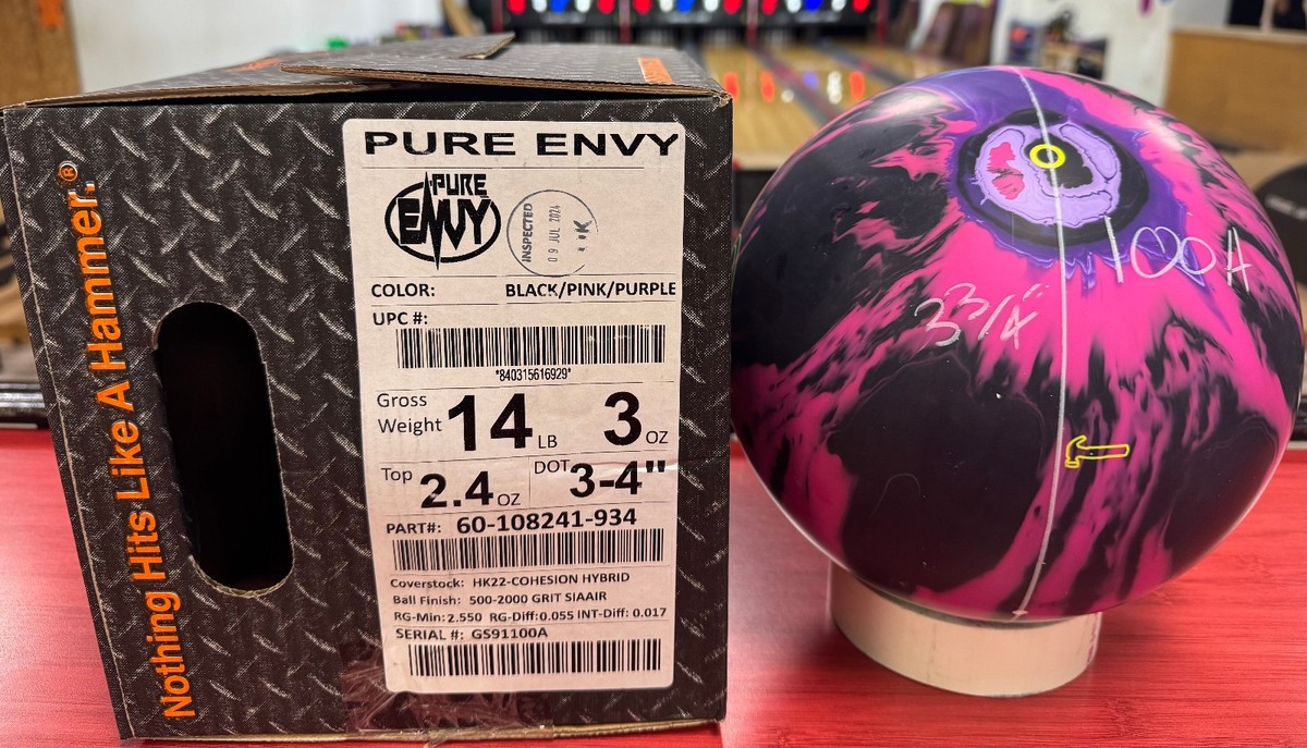 Hammer Pure Envy ボウリングボール 14 lb HAMMER PURE ENVY BOWLING BALL - UNDRILLED - NEW IN BOX
