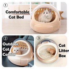Pet Carrier Portable Pet Carrier 3in1 Cat Bag/Cat Bed/Cat Litter box