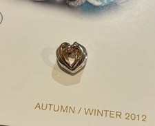 Genuine Chamilia Entwined Heart Charm Sterling Silver/ 14k  gold (KC-79) RETIRED