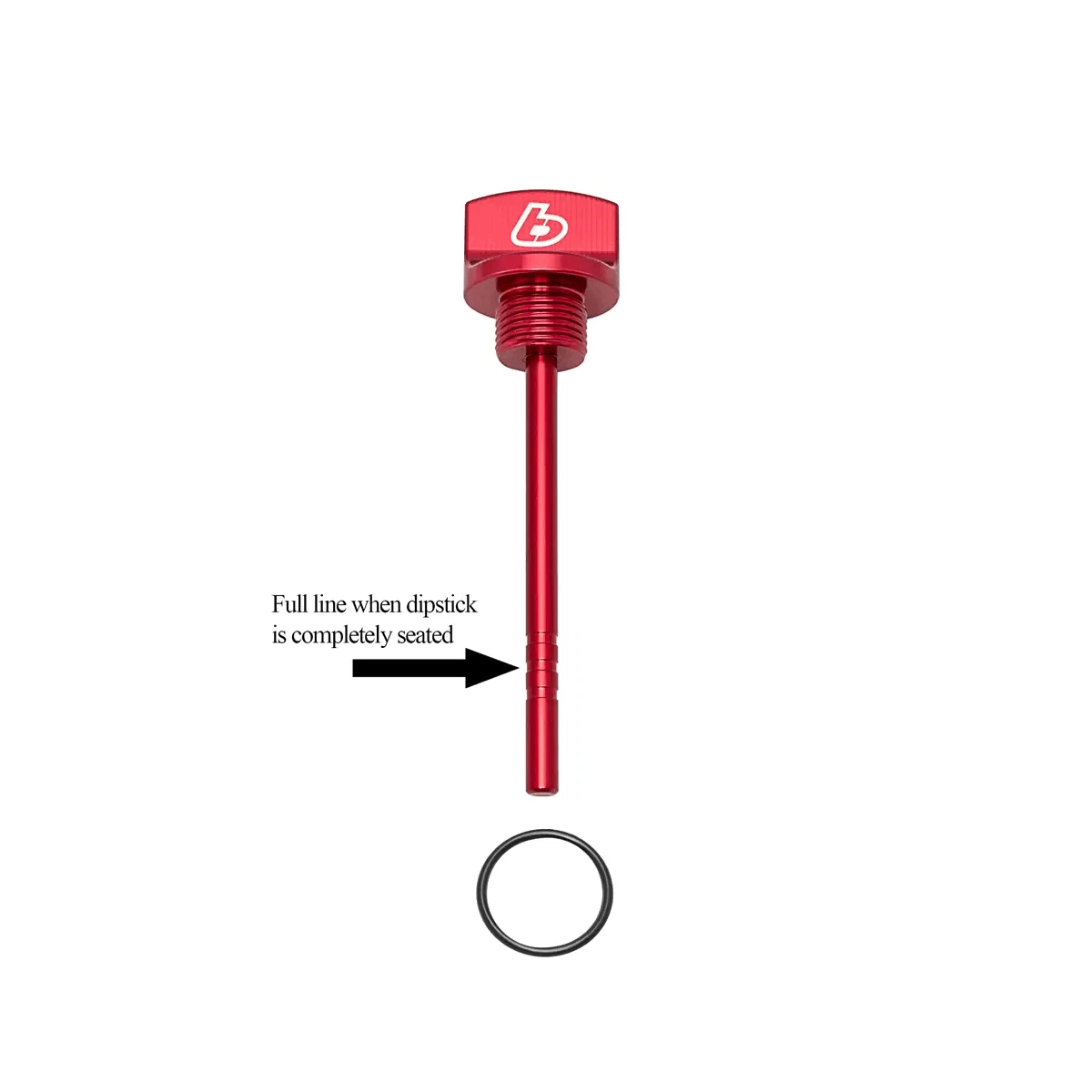 Kawasaki KLX140 TB Parts Billet Aluminum Dipstick Red – Engine Upgrade KLX 140