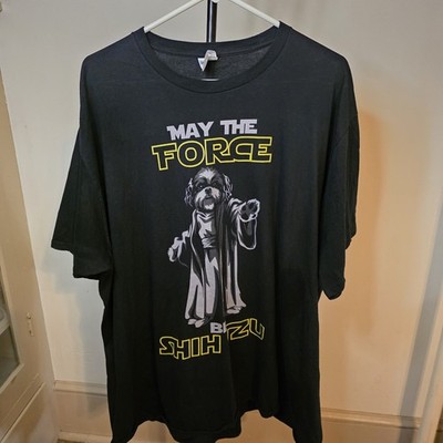 May The Force Be Shih Tzu T Shirt Sz 3XL 100% Cotton.
