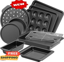 Juegos de utensilios para hornear, juego de moldes para hornear, bandeja antiadh