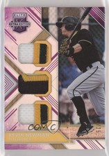 2018 Panini Elite Extra Edition Triple Materials Purple 7/25 Kevin Newman hg6