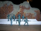 Vintage MARX 54MM MEXICAN TOY SOLDIERS ALAMO PLAYSET FIGURES 1960s METALLIC BLUE