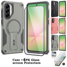 For Samsung Galaxy A06 07 16 17 26 36 Case Magnetic Stand Cover Screen Protector