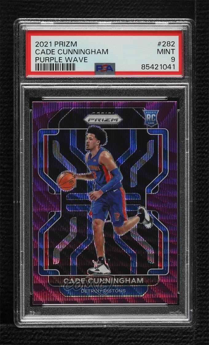 2021-22 Panini Prizm Purple Wave Prizm Cade Cunningham #282 PSA 9 MINT 1de0